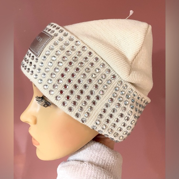 Kurt Geiger White (Bone)Beanie with Silver Embellishments.
NWOT main image 5